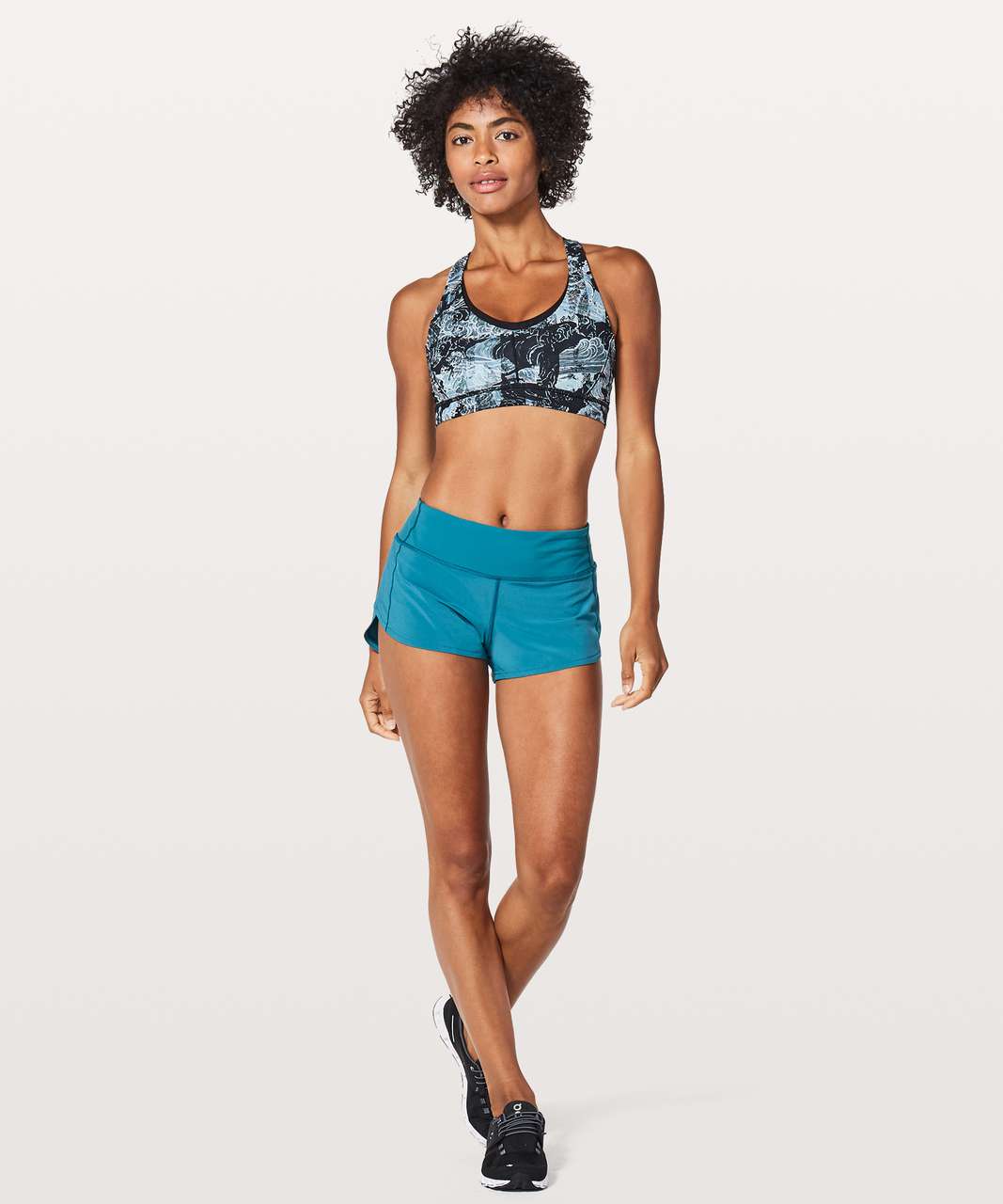 Lululemon Stash N' Run Bra Wee Are From Space Nimbus Battleship / Ice Grey  Size