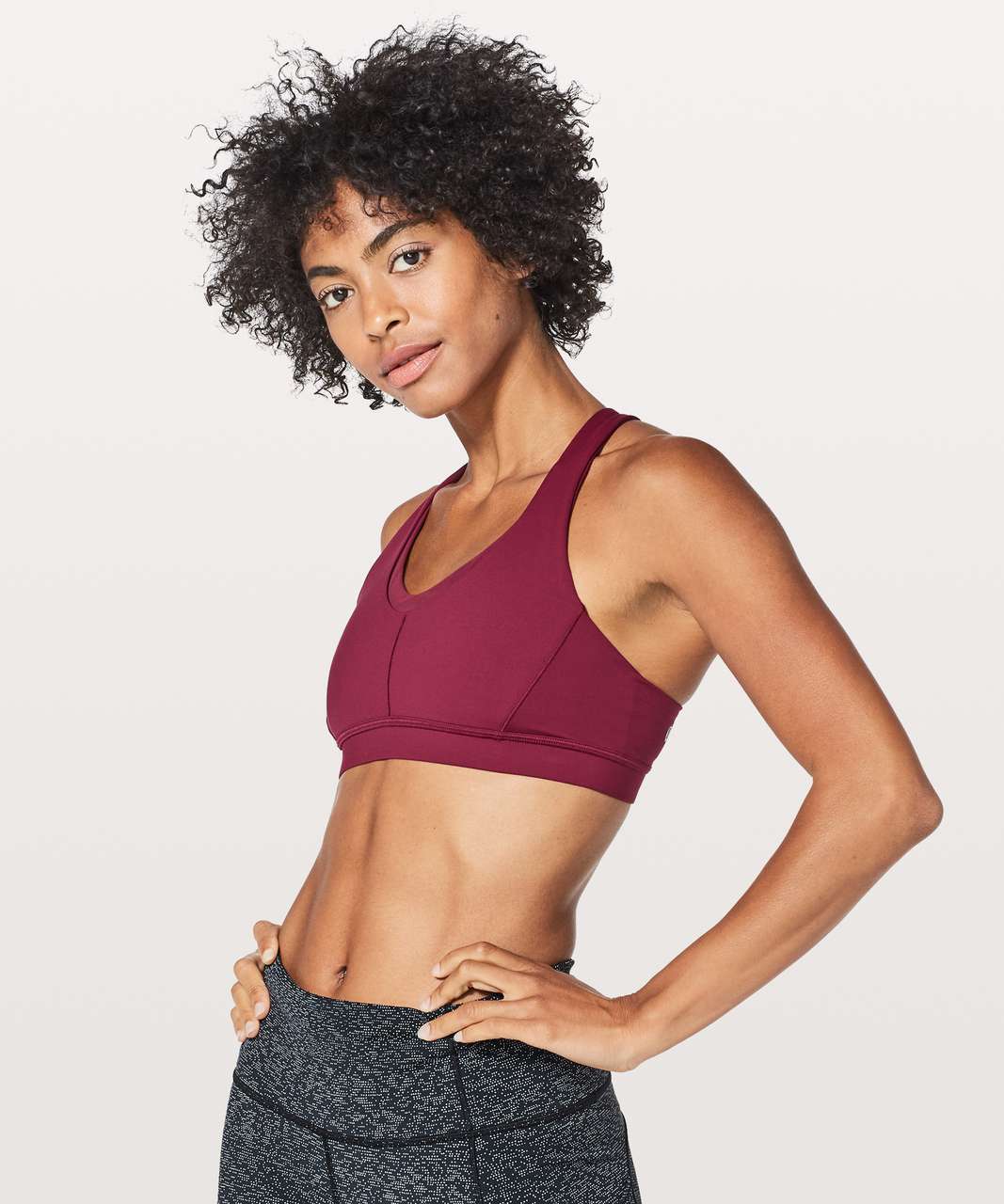 Lululemon Stash N’ Run Bra - Ruby Wine