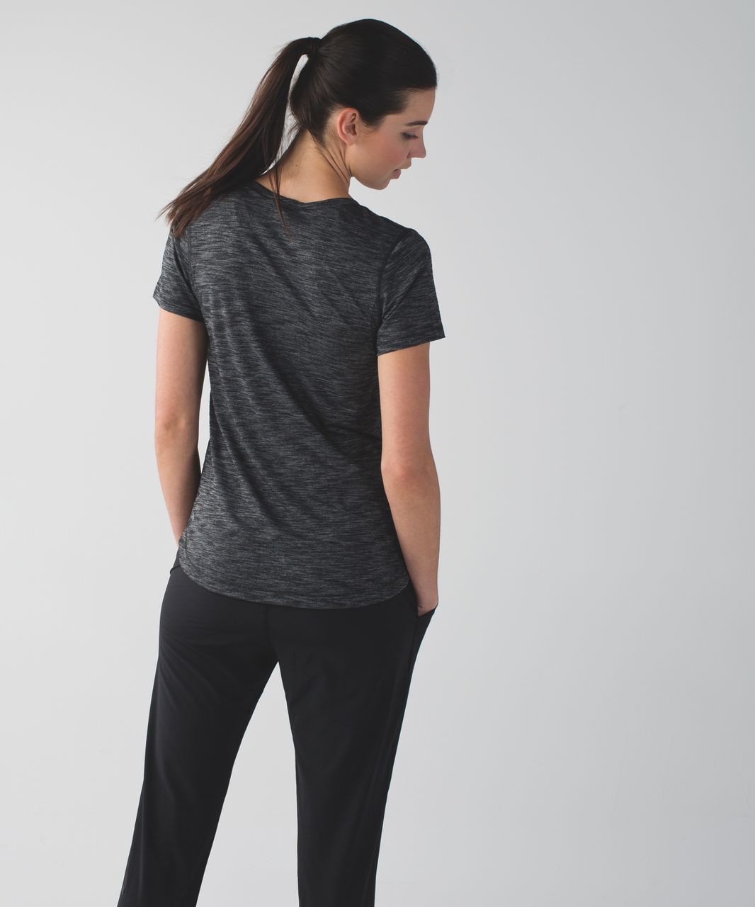 Lululemon What The Sport Tee - Heathered Black