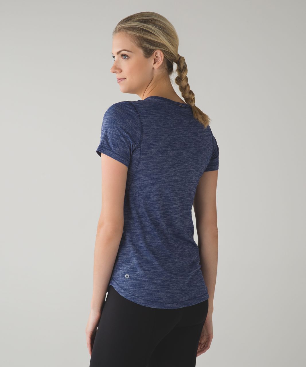 Lululemon What The Sport Tee - Heathered Hero Blue