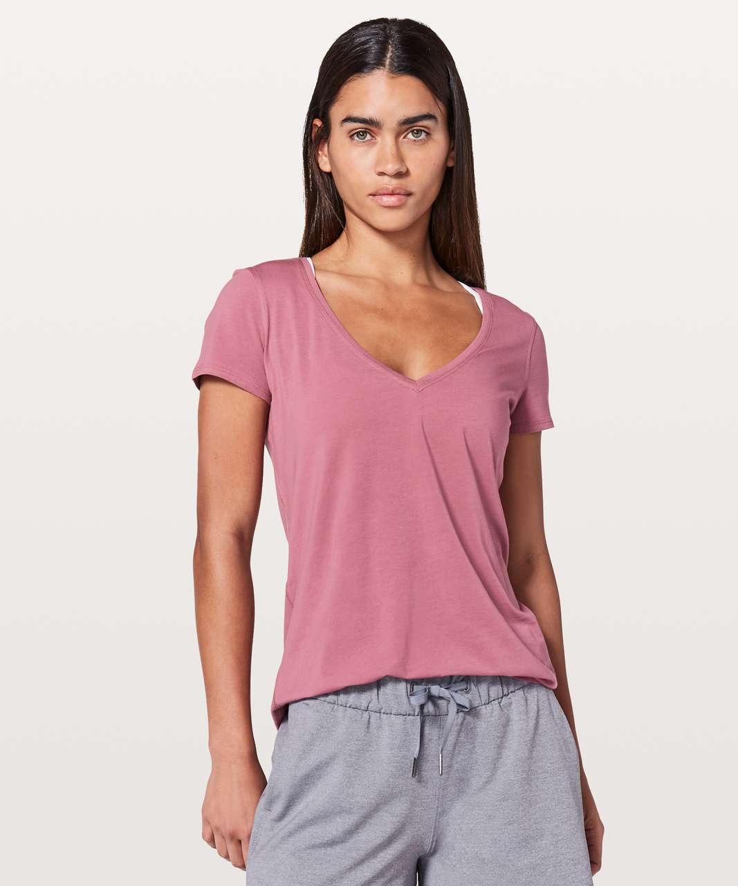 Lululemon Love Tee V - Moss Rose - lulu fanatics