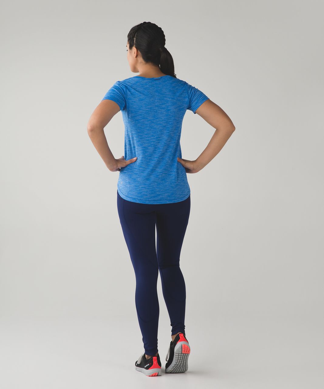 Lululemon What The Sport Tee - Heathered Lakeside Blue