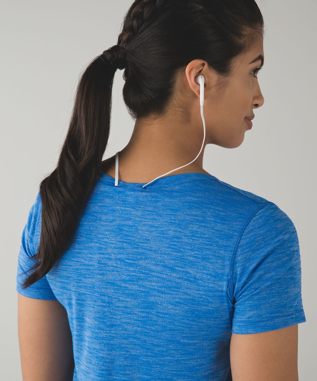 Lululemon What The Sport Tee - Heathered Lakeside Blue