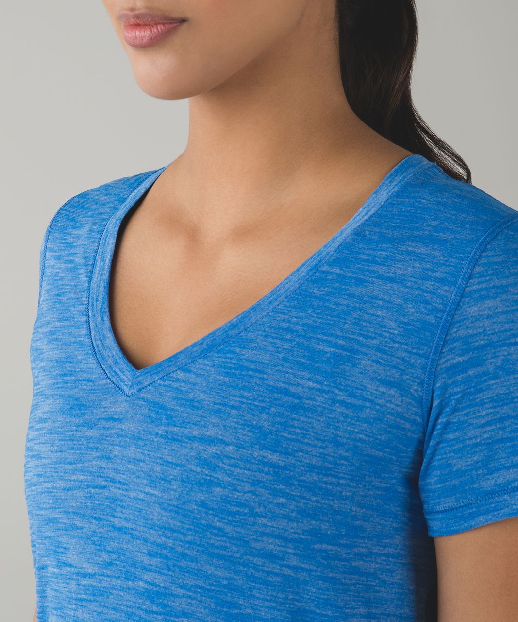 Lululemon What The Sport Tee - Heathered Lakeside Blue