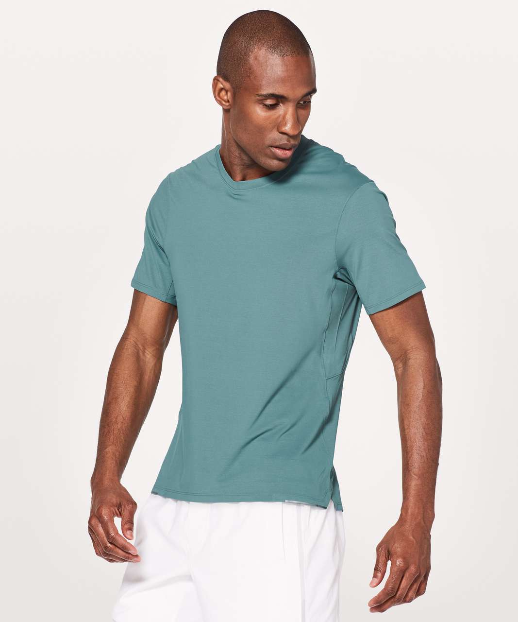 Lululemon Run Out Short Sleeve - Mystic Green - lulu fanatics