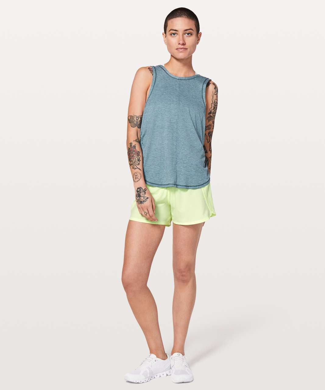 Lululemon Run Times Short II *4" - Fluro Citrus