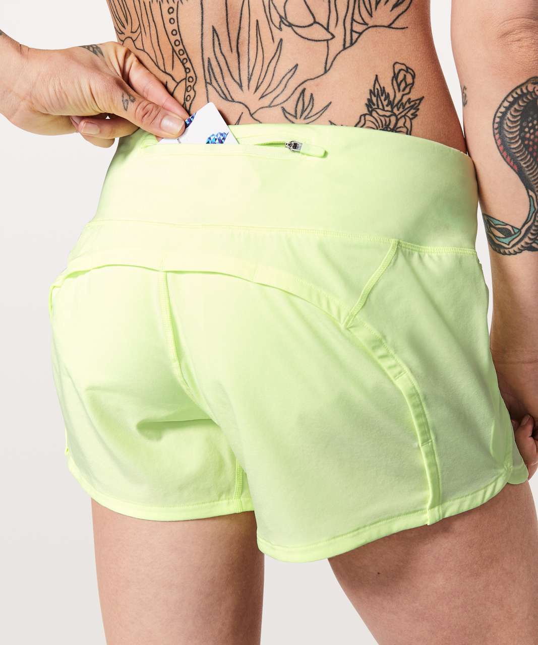 Lululemon Run Times Short II *4" - Fluro Citrus