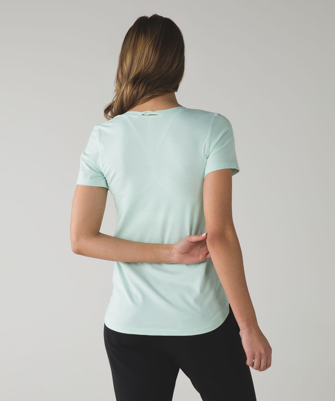 Lululemon What The Sport Tee - Heathered Sea Mist