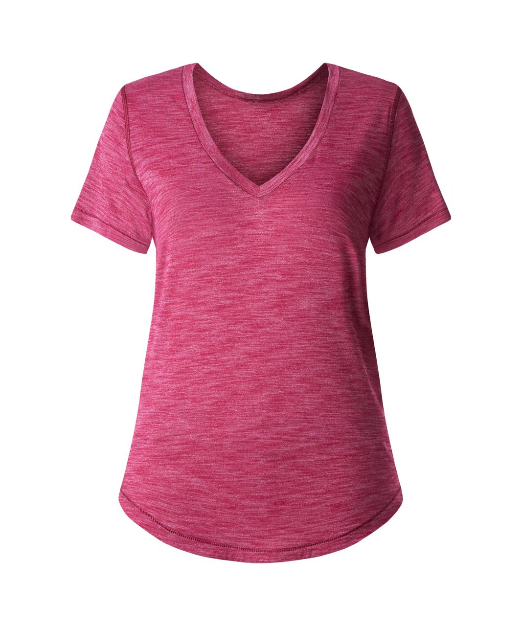 Lululemon What The Sport Tee - Heathered Berry Rumble