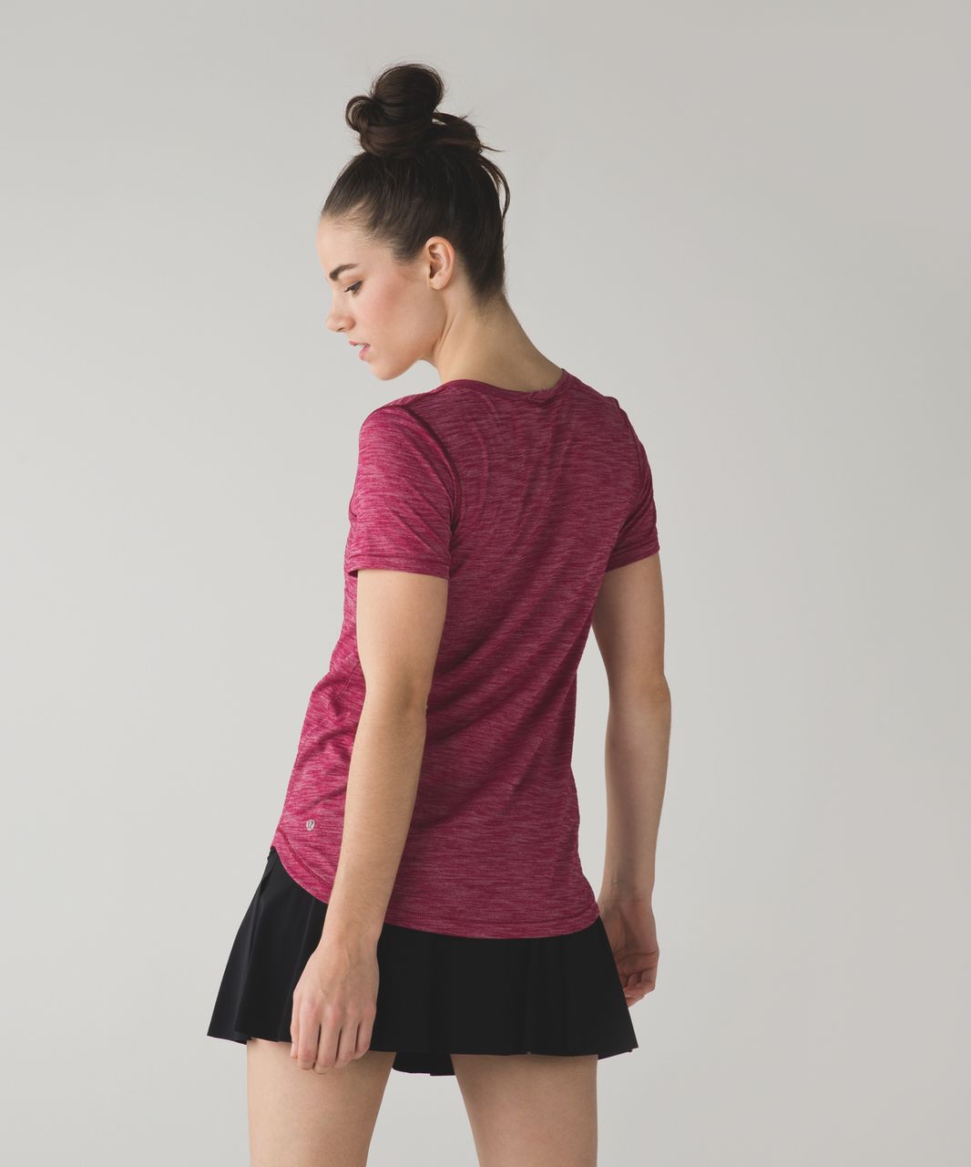 Lululemon What The Sport Tee - Heathered Berry Rumble