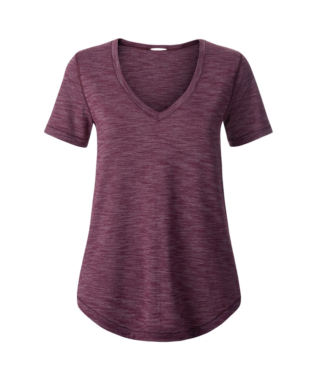 Lululemon What The Sport Tee - Heathered Red Grape