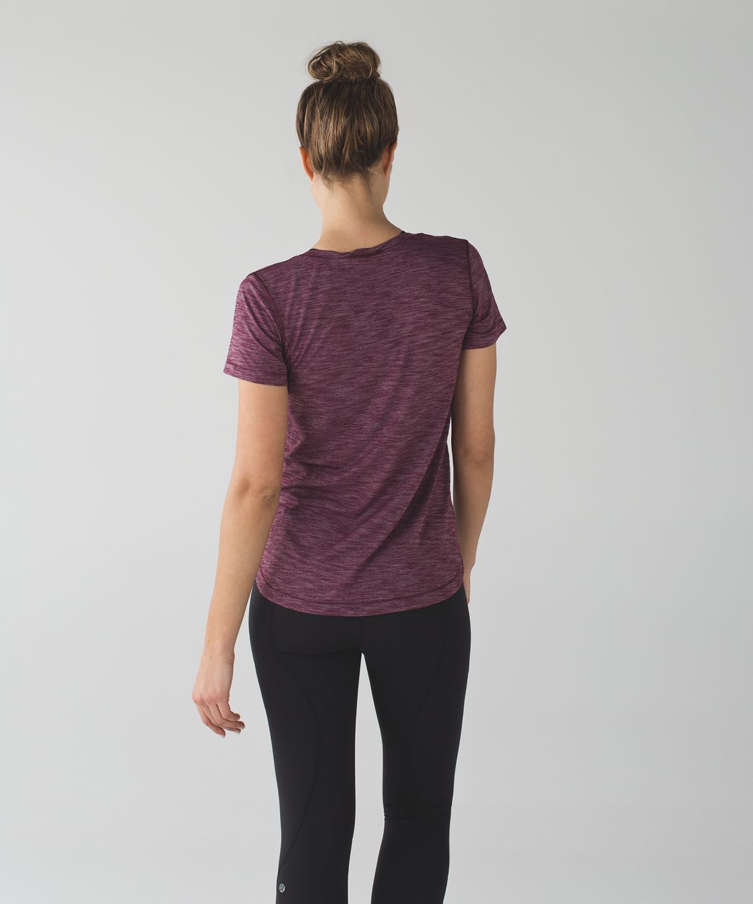 Lululemon What The Sport Tee - Heathered Red Grape