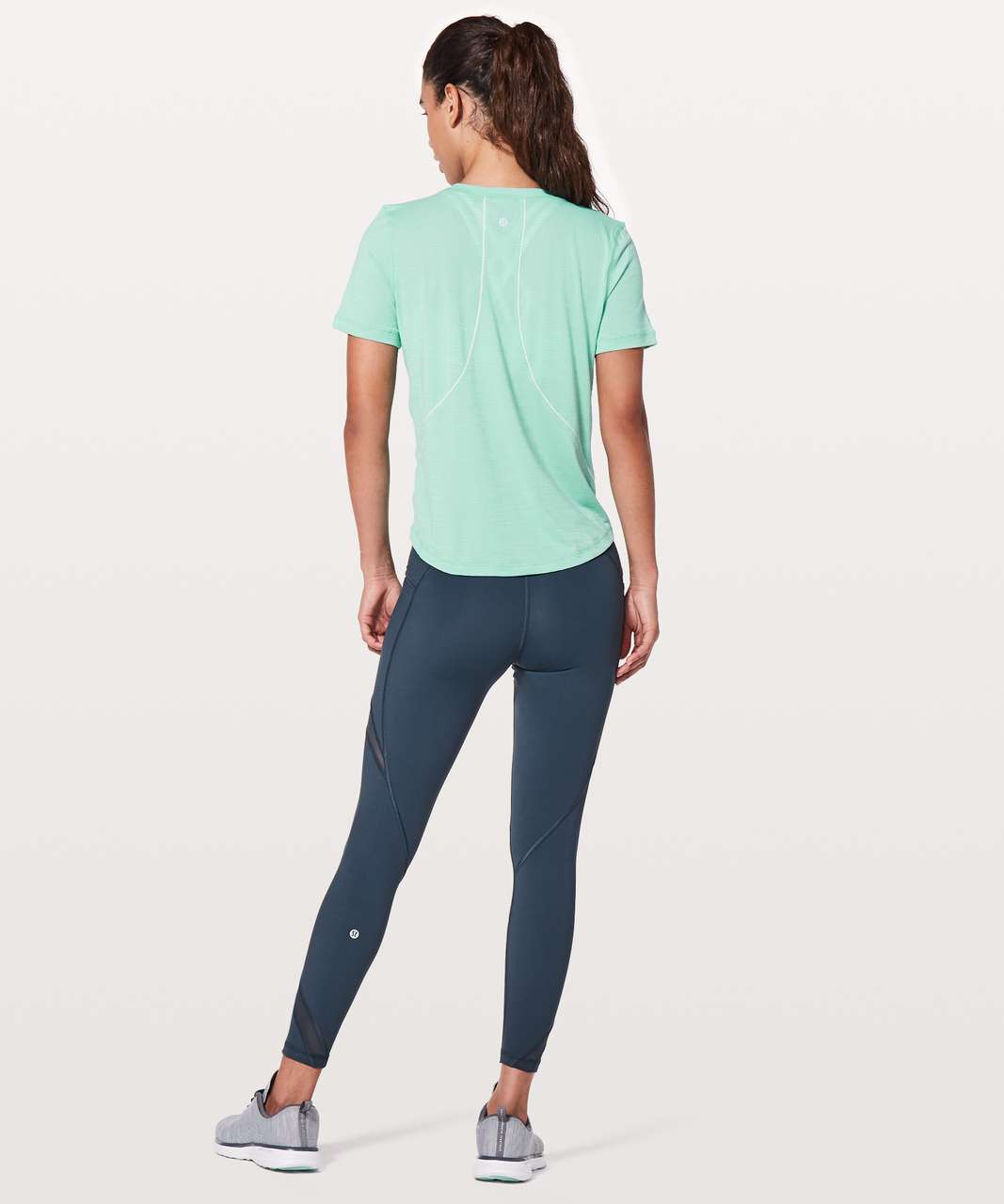 Lululemon Long Distance Short Sleeve - Heathered Washed Marsh