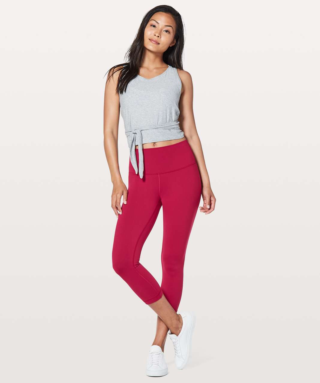 Lululemon Wunder Under Crop (Hi-Rise) *21 - Ruby Red - lulu fanatics