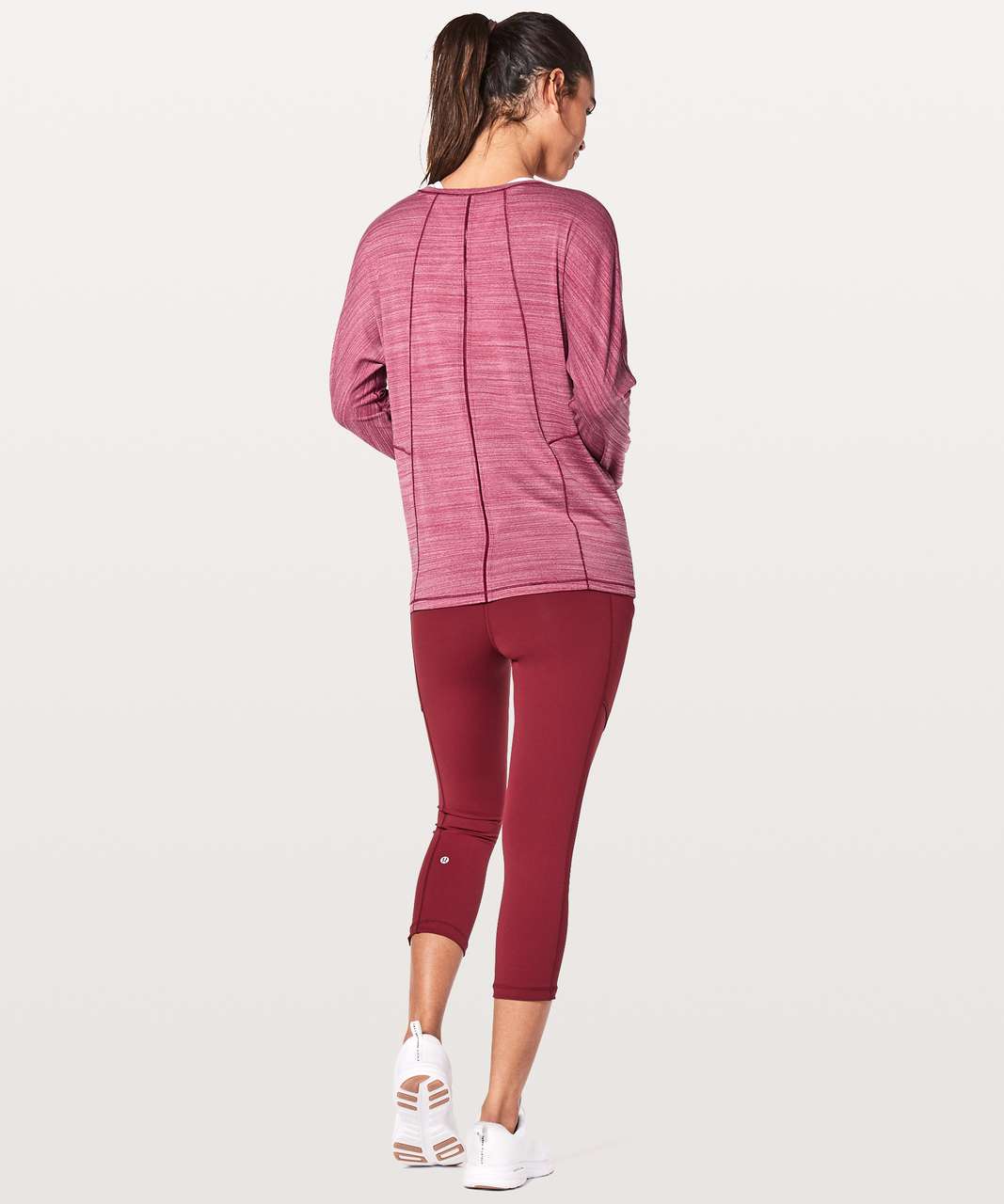 Lululemon Set To Sweat Long Sleeve - Heathered Ruby Red