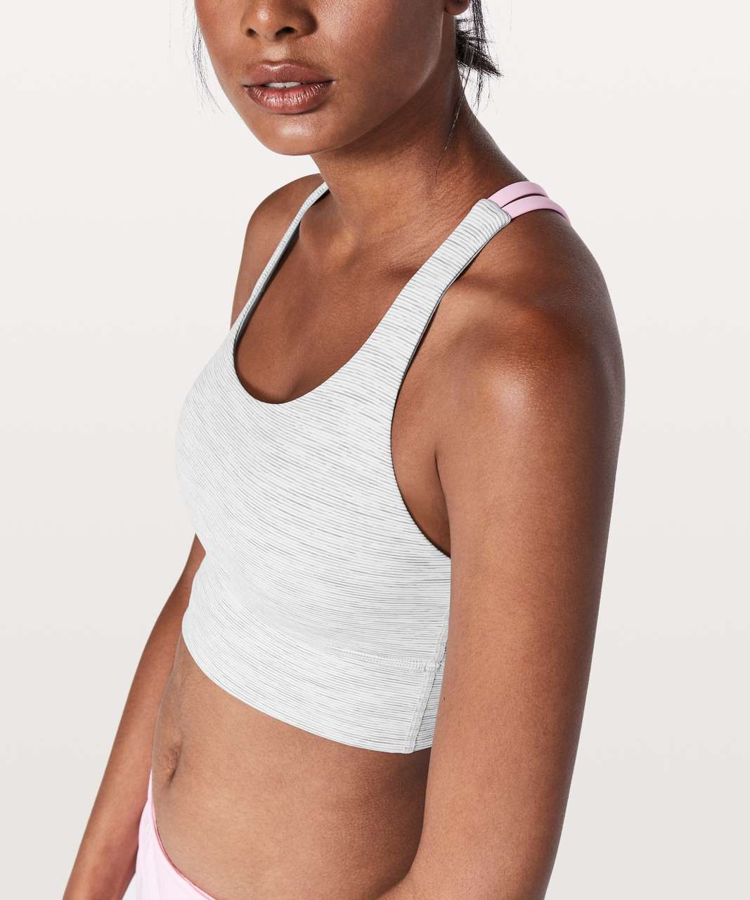 Lululemon Energy Bra *Long Line - Wee Are From Space Nimbus Battleship / Miami Pink