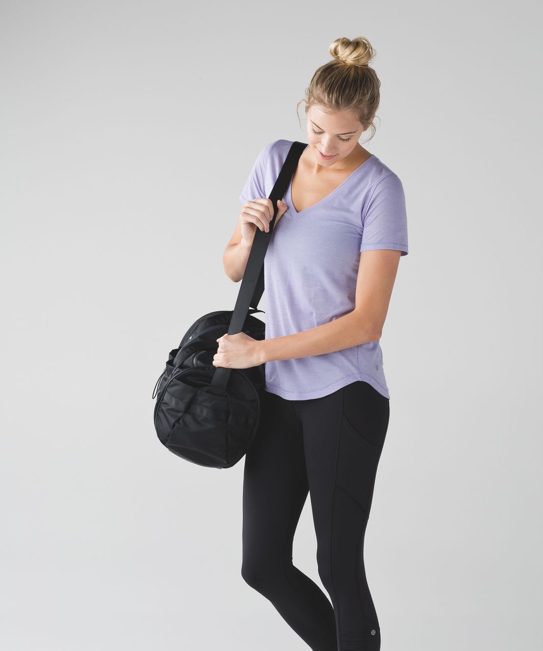 Lululemon What The Sport Tee - Heathered Lilac