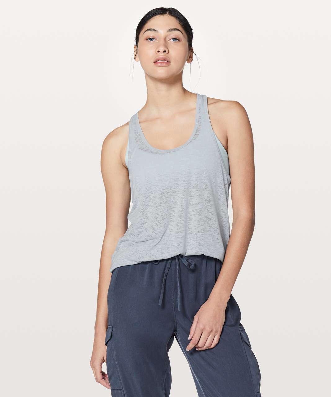 Lululemon Breeze Through Tank - Silver Fox