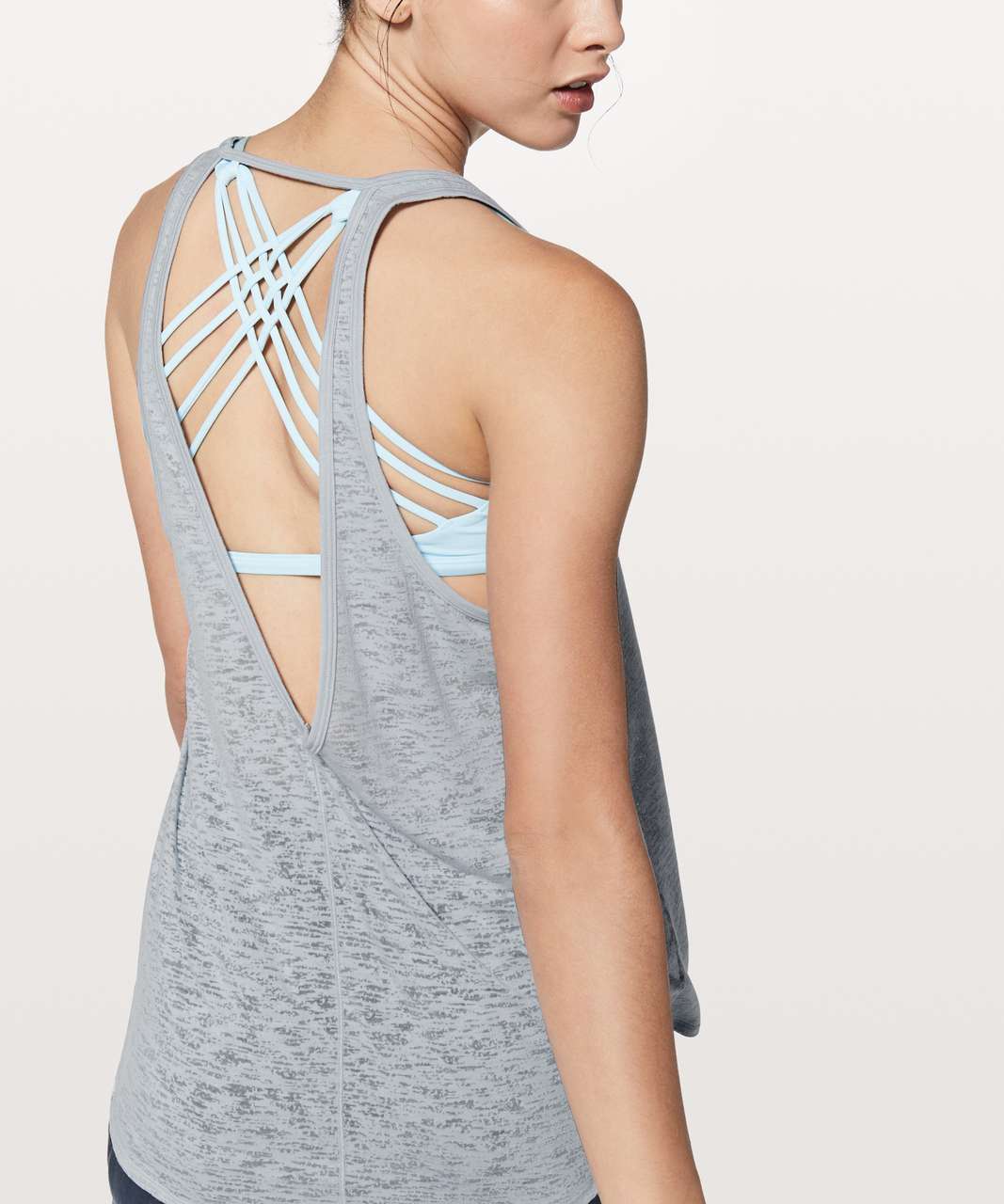 Lululemon Breeze Through Tank - Silver Fox