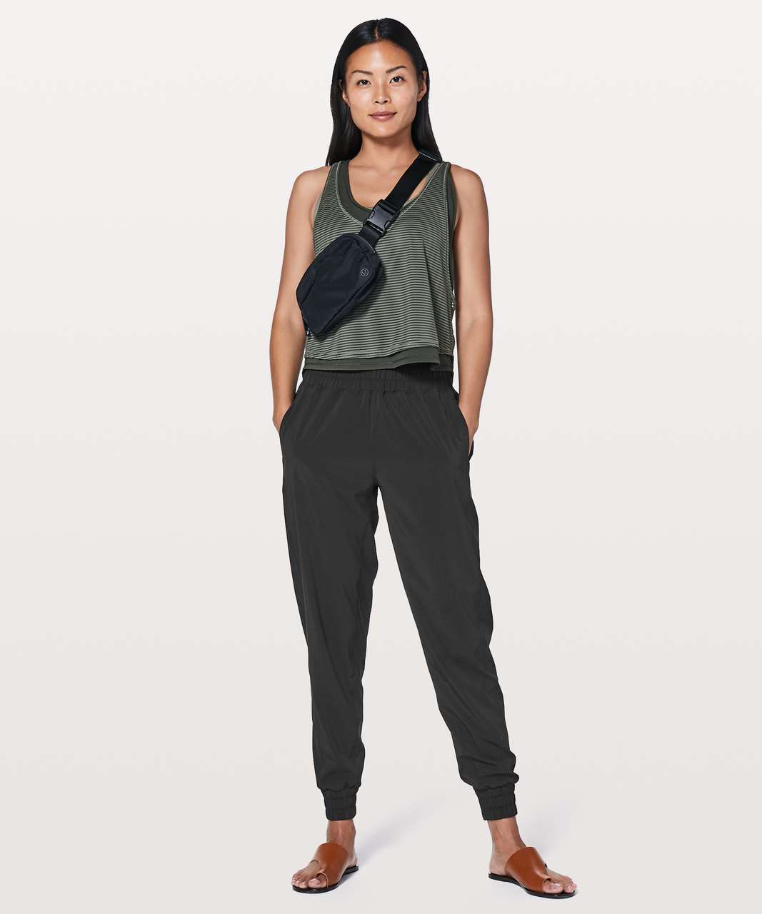 lululemon athletica, Pants & Jumpsuits, Lululemon 220 Wanderer Cropped  Jogger In Black