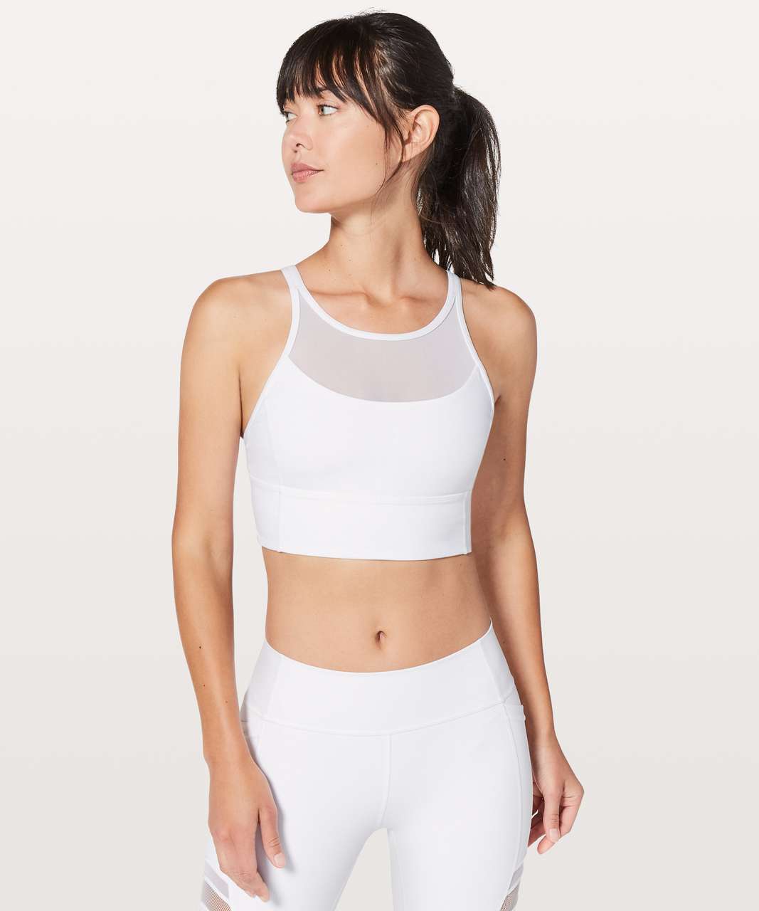 Lululemon Clip-In Long Line Bra - White