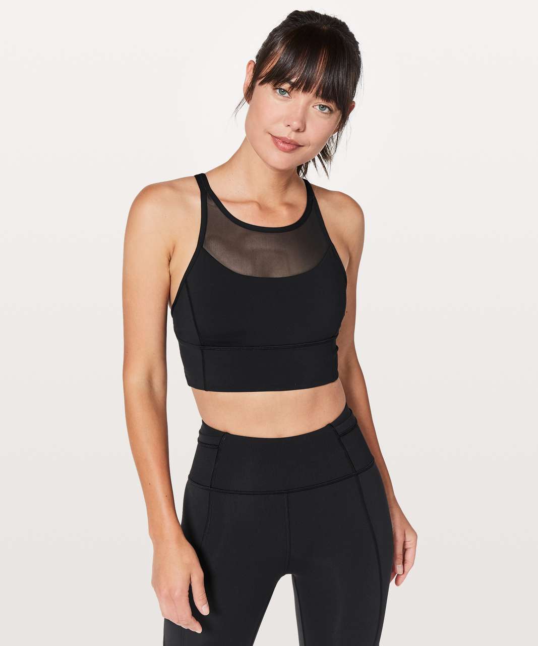 Xccentuate Medium-Impact Longline Sports Bra in Black