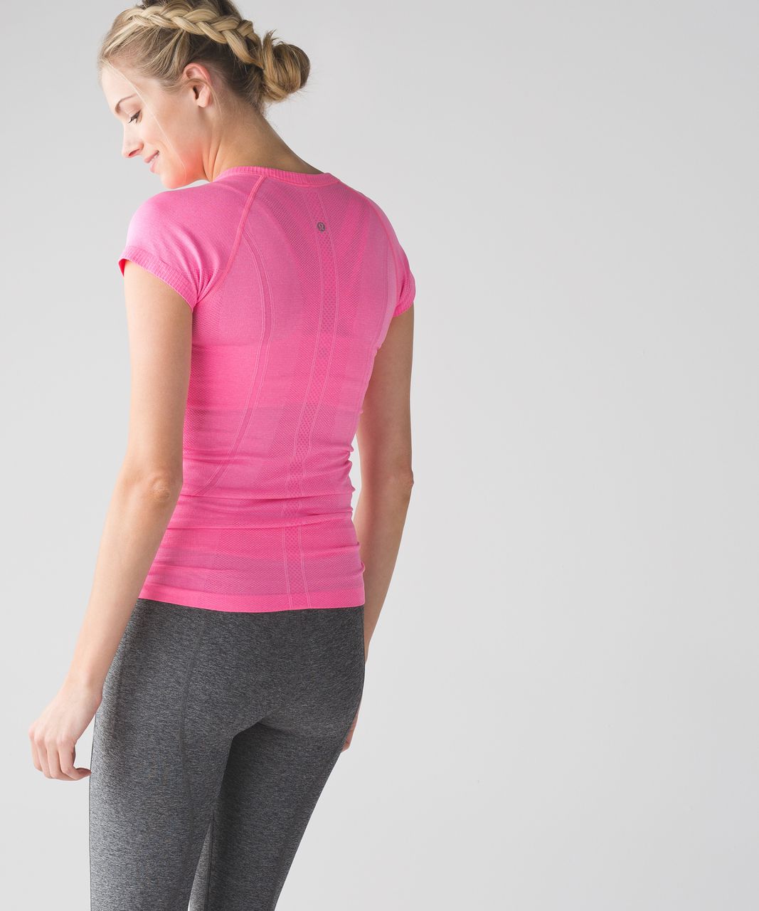 Lululemon Swiftly Tech Short Sleeve Scoop - Heathered Neon Pink