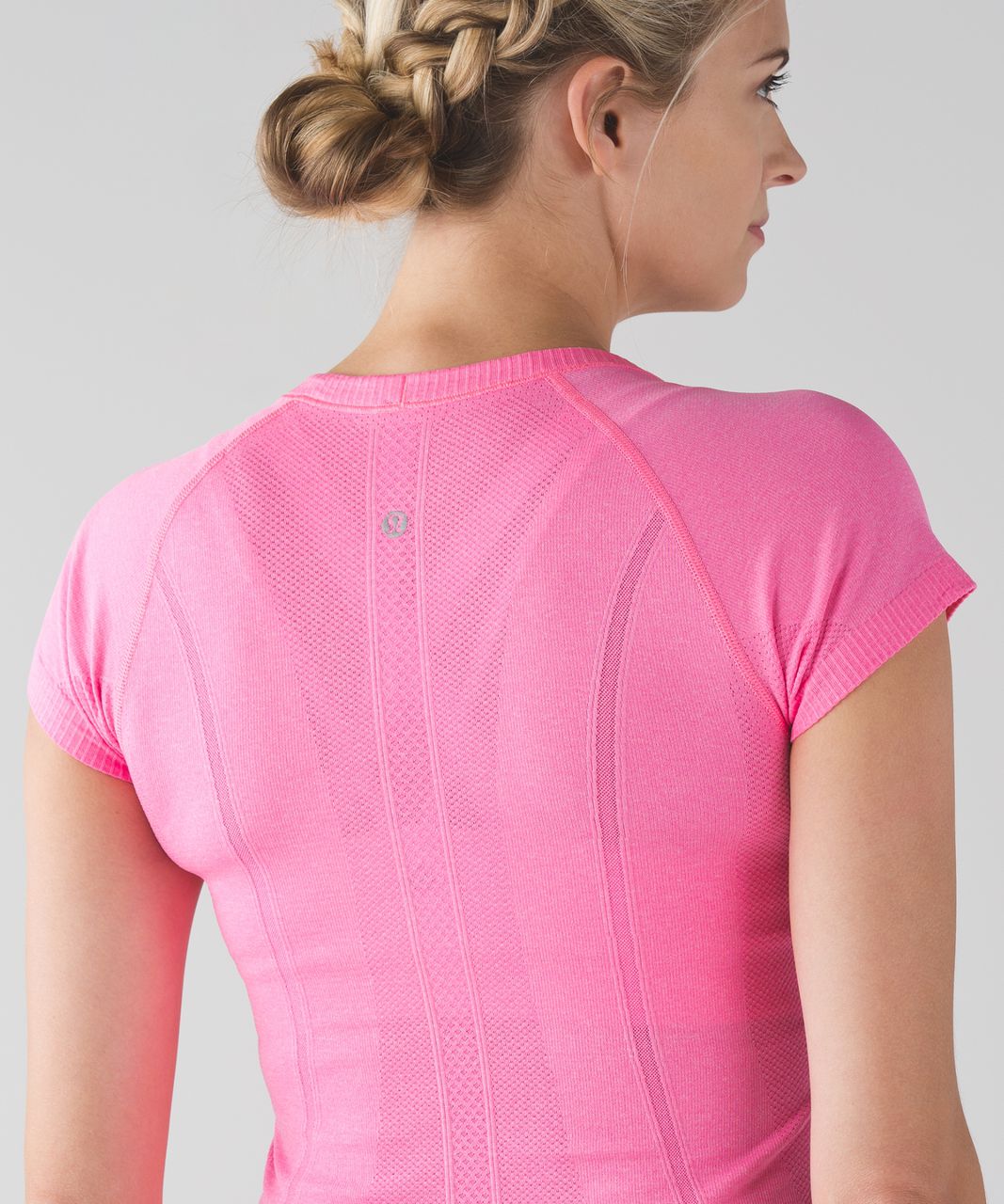 Lululemon Swiftly Tech Short Sleeve Scoop - Heathered Neon Pink