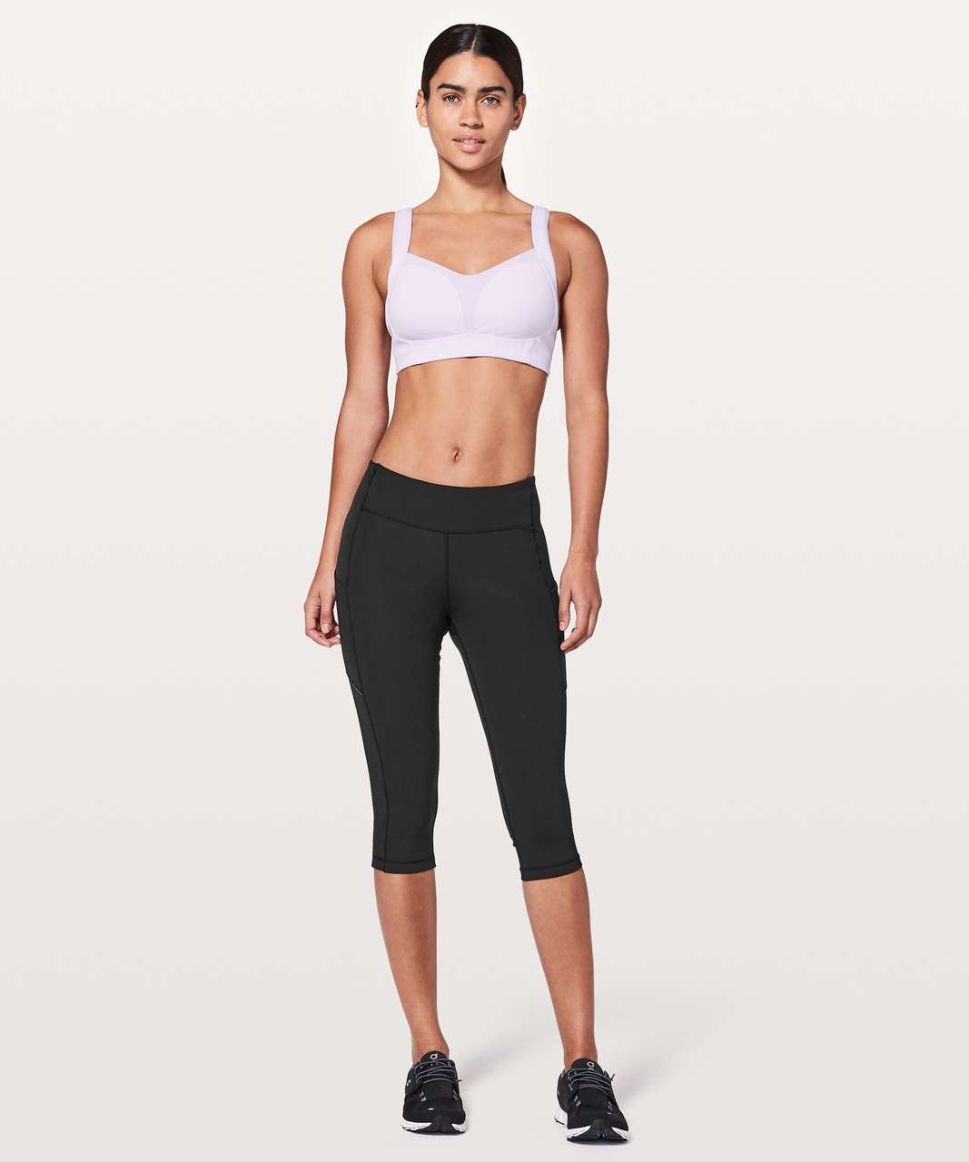 Lululemon Speed Up Crop (21) Heathered Black