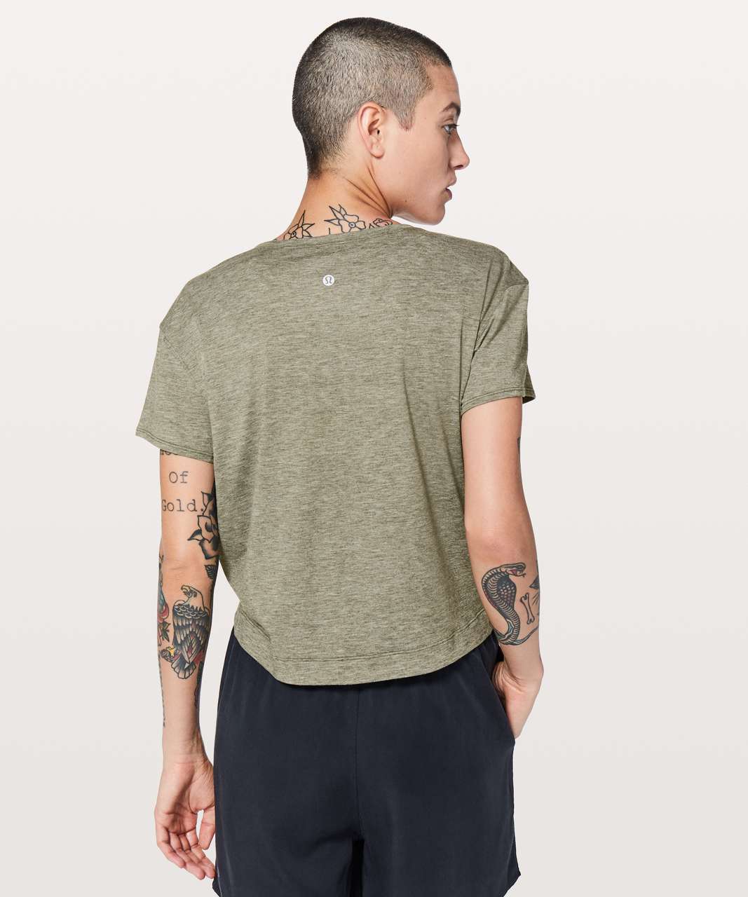 Lululemon Short Notice Tee - Heathered Sage