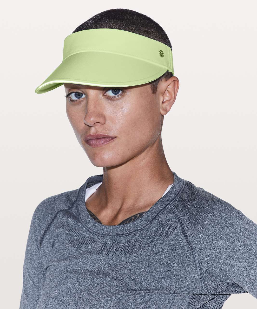 Lululemon Fast Paced Run Visor - Fluro Citrus / Clear Mint