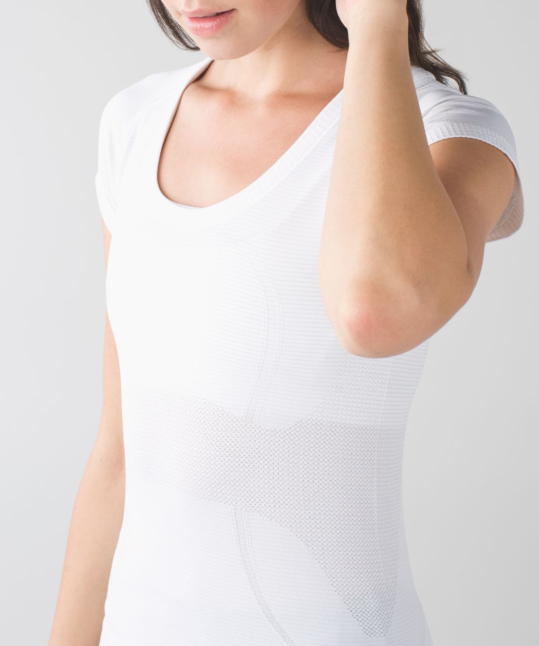 Lululemon Swiftly Tech Short Sleeve Scoop - Heathered White