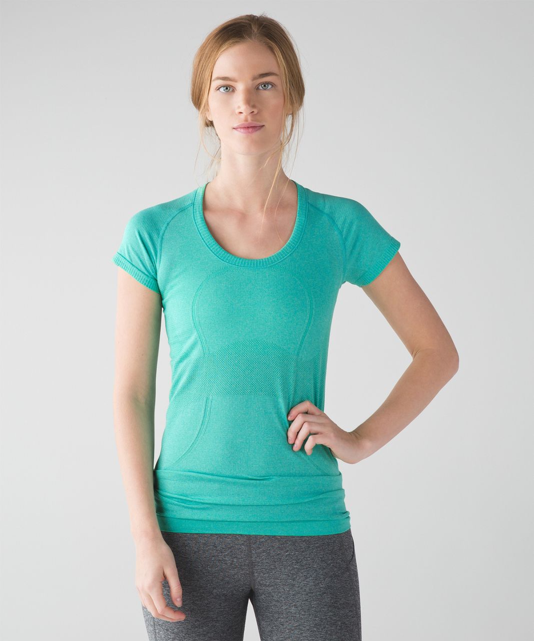 Lululemon Swiftly Tech Short Sleeve Scoop - Heathered Bali Breeze