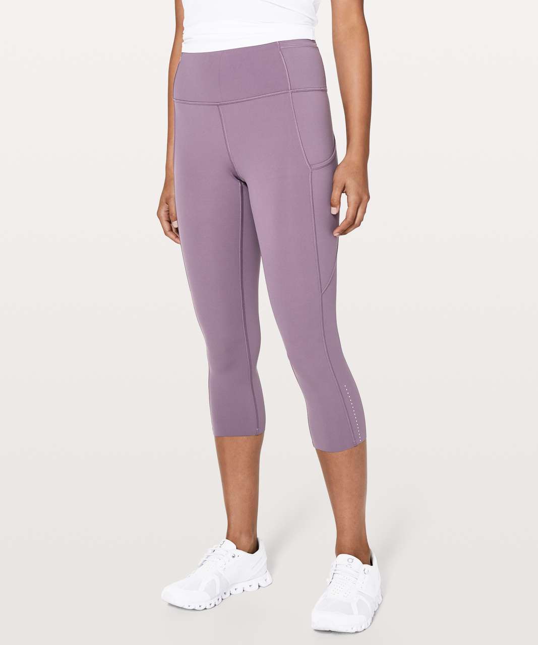 Lululemon Fast and Free Crop II 19 *Non-Reflective - Larkspur - lulu  fanatics