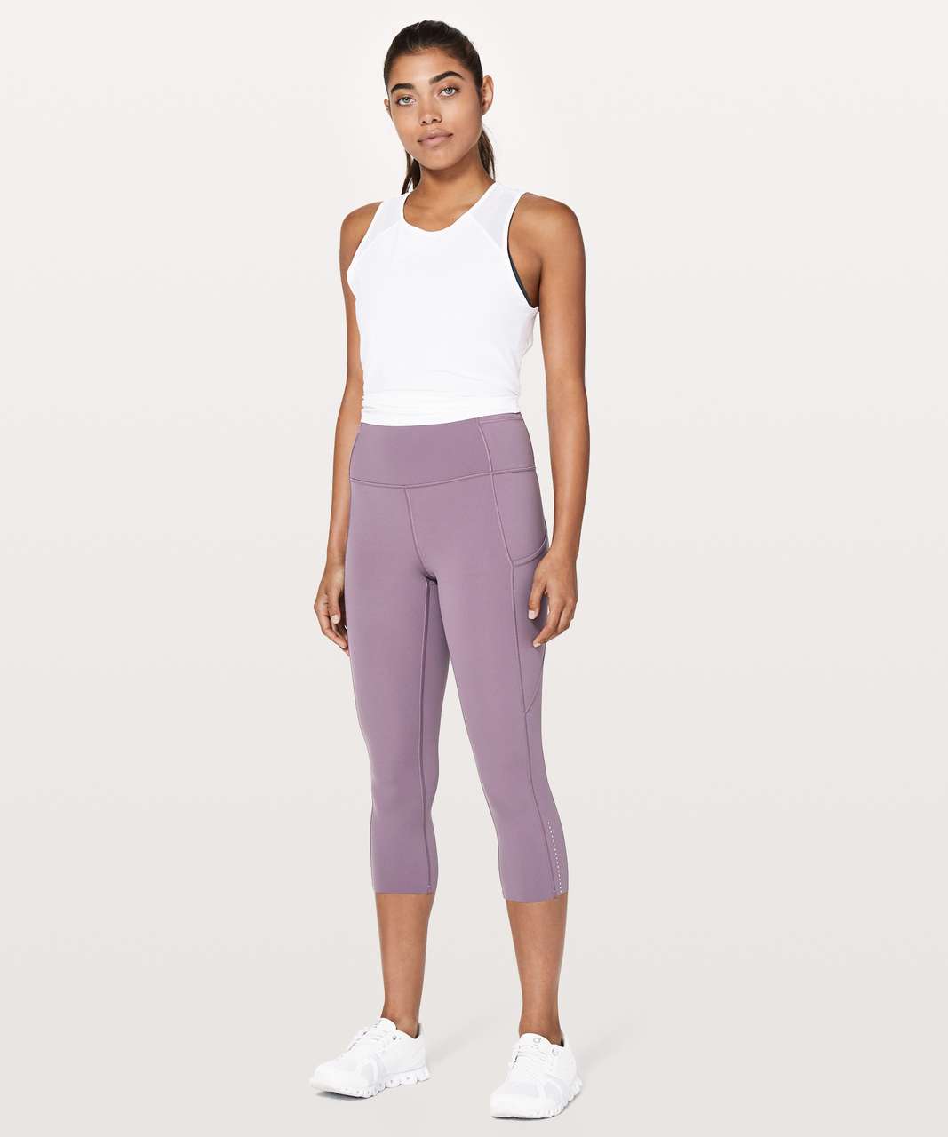 Lululemon Fast & Free Crop II *Nulux 19" - Smoked Mulberry