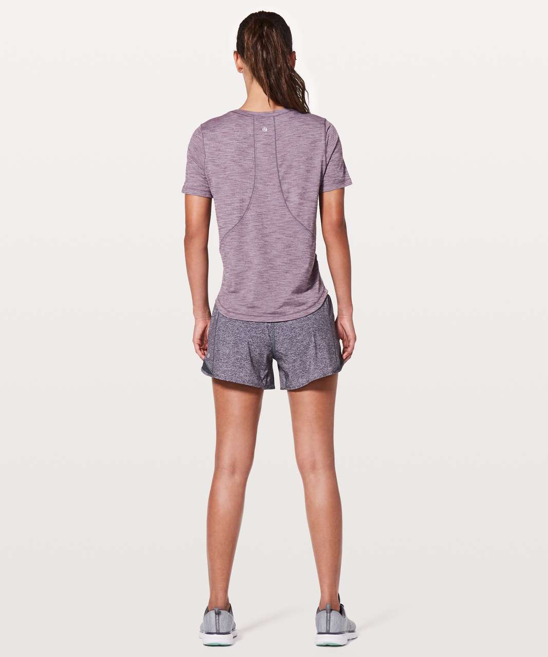 Lululemon Long Distance Short Sleeve - Heathered Smoked Mulberry