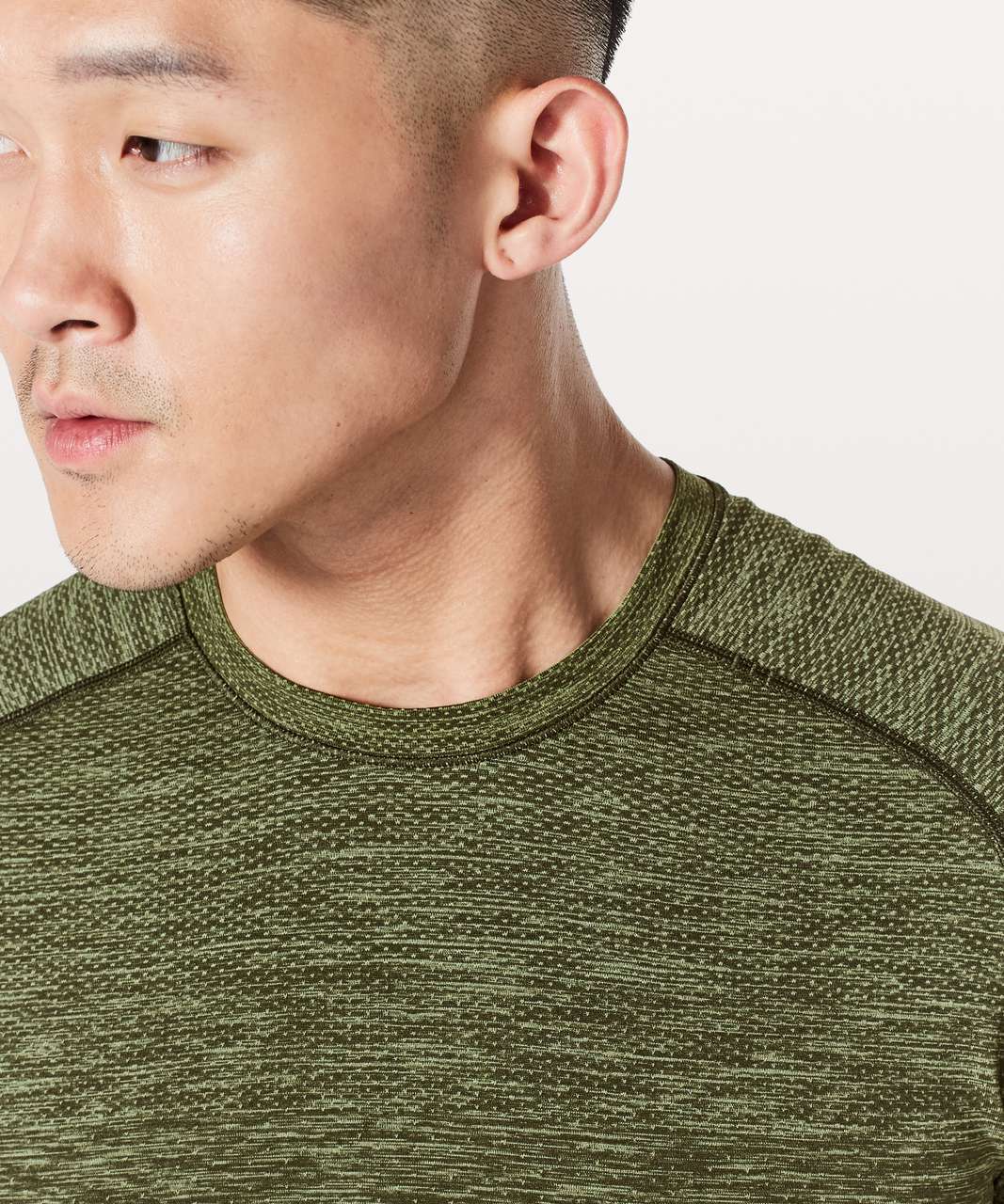 Lululemon Metal Vent Tech Short Sleeve - Green Twill / Dark Olive