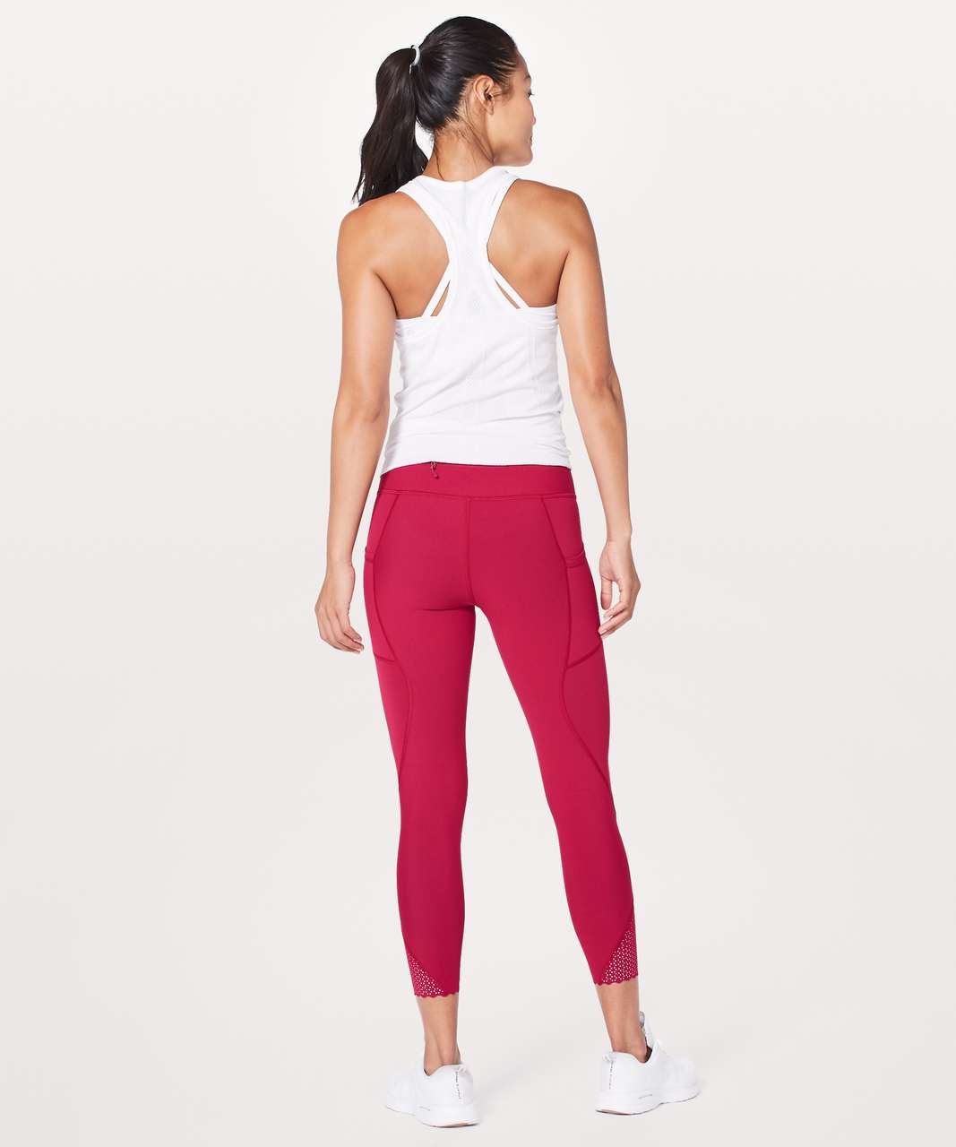 Lululemon Tight Stuff Tight Reflective Leggings Red Size 6 - $65