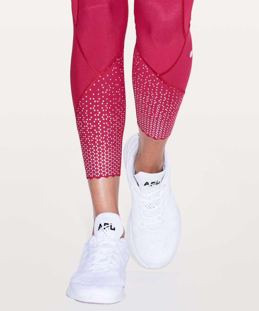 Lululemon Tight Stuff Tight Reflective Leggings Red Size 6 - $65