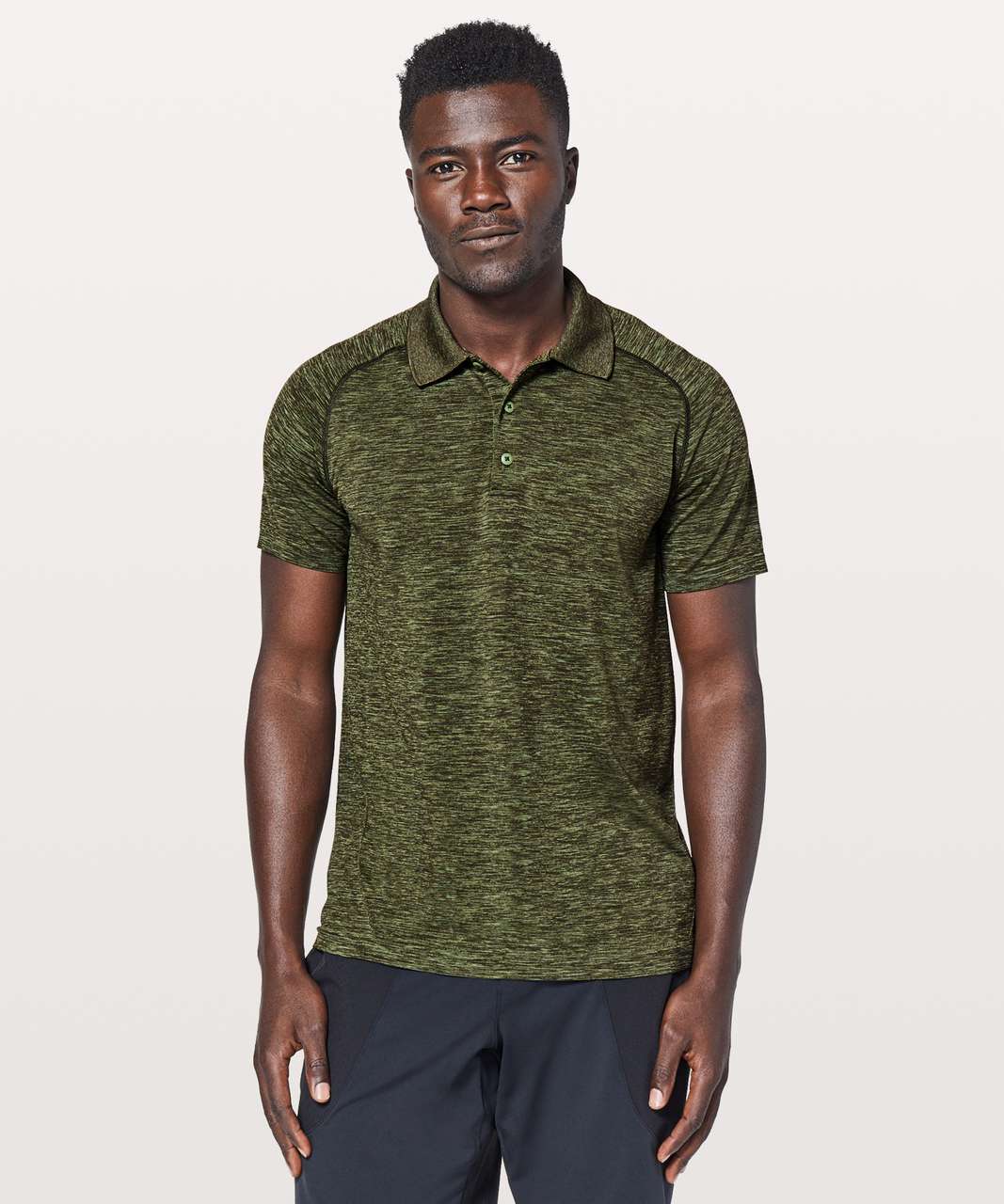 Lululemon Metal Vent Tech Polo - Green Twill / Dark Olive