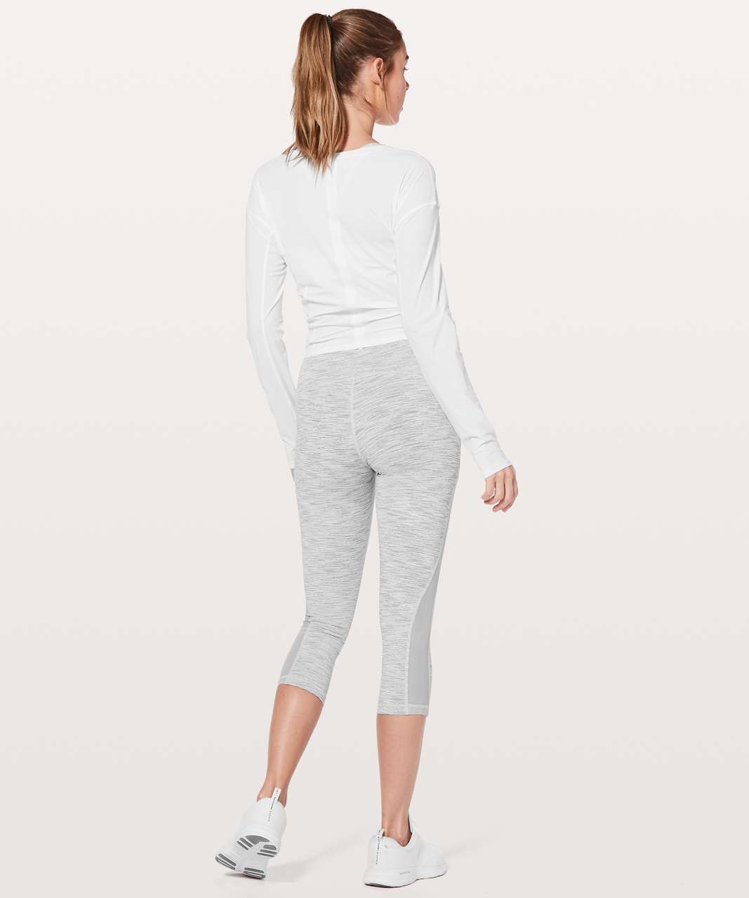 Lululemon Train Times Crop *21" - Wee Are From Space Ice Grey Alpine White