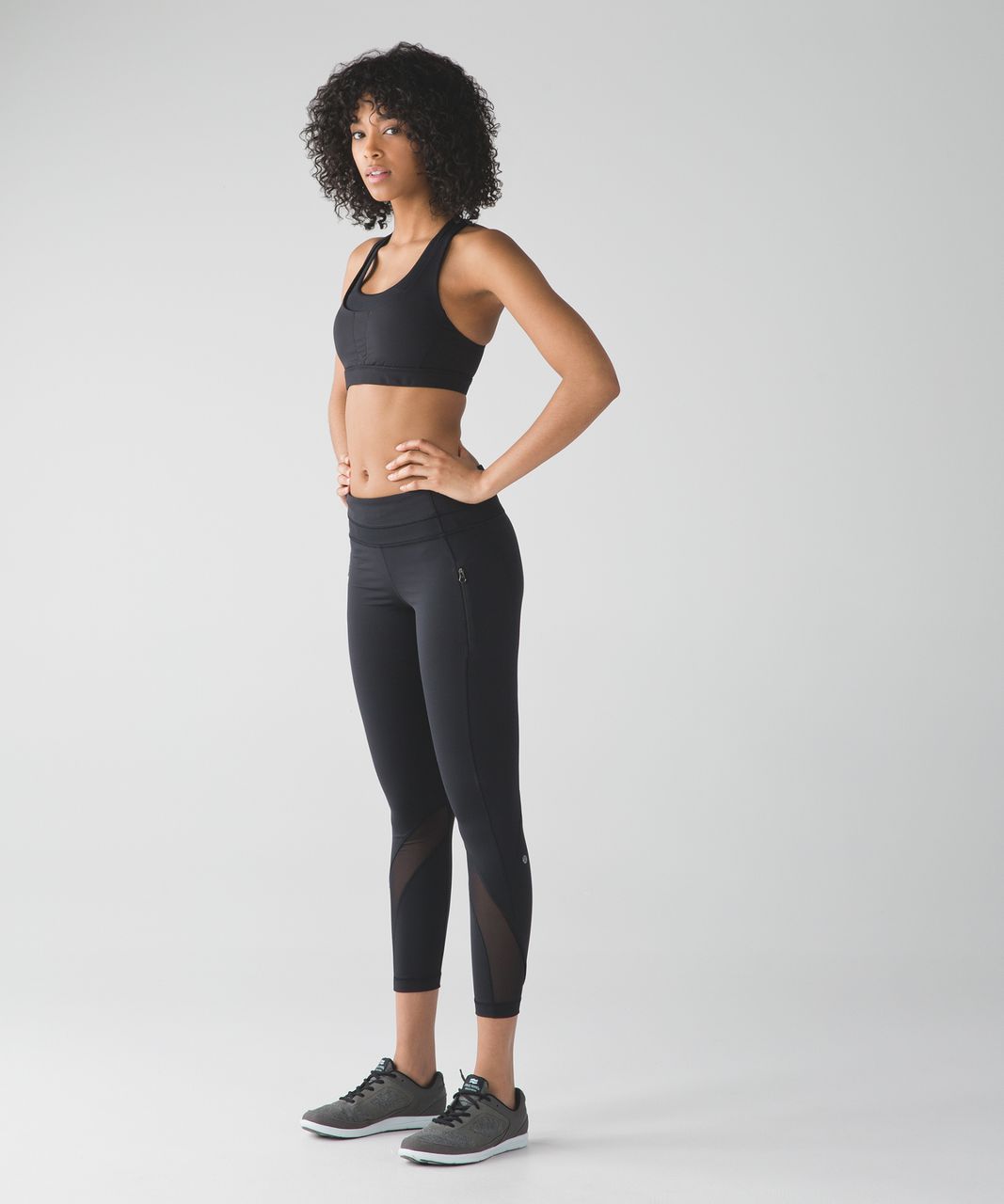 Lululemon Run Stuff Your Bra Long Line Size 10 B/C Cup Black BLK 92187