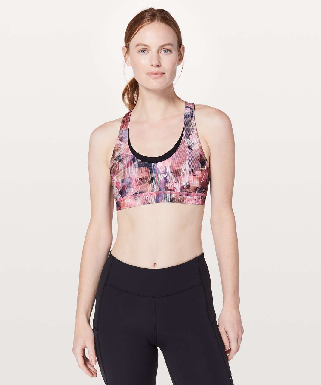 Lululemon Stash N’ Run Bra - Sun Dazed Multi Pink / Super Dark