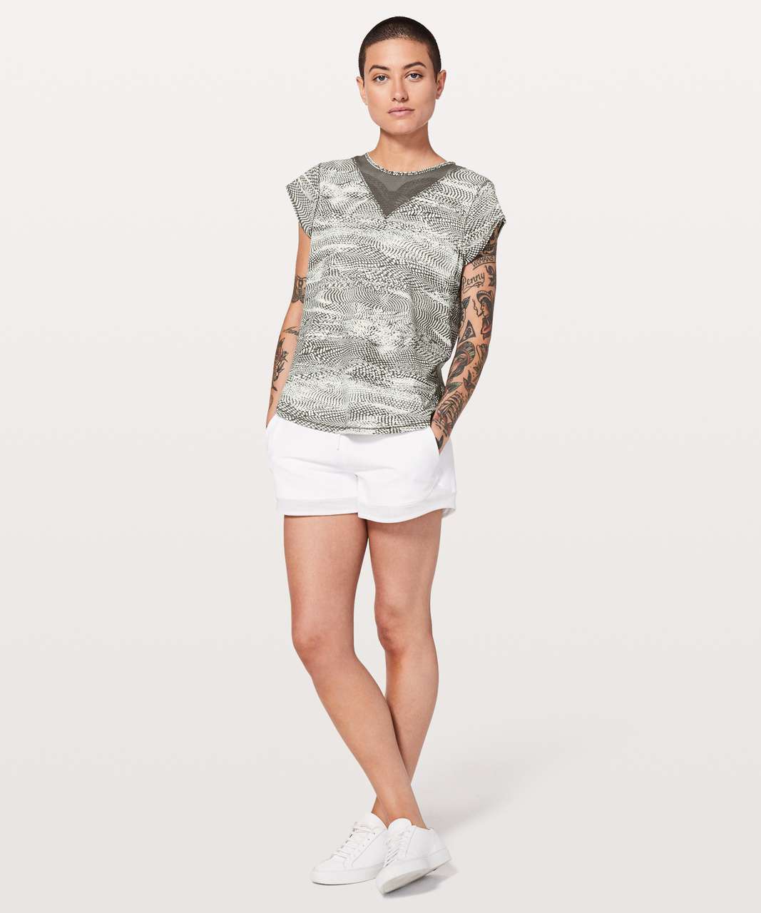 Lululemon For The Run Short Sleeve - Swerve Vapor Metal Grey / Metal Grey