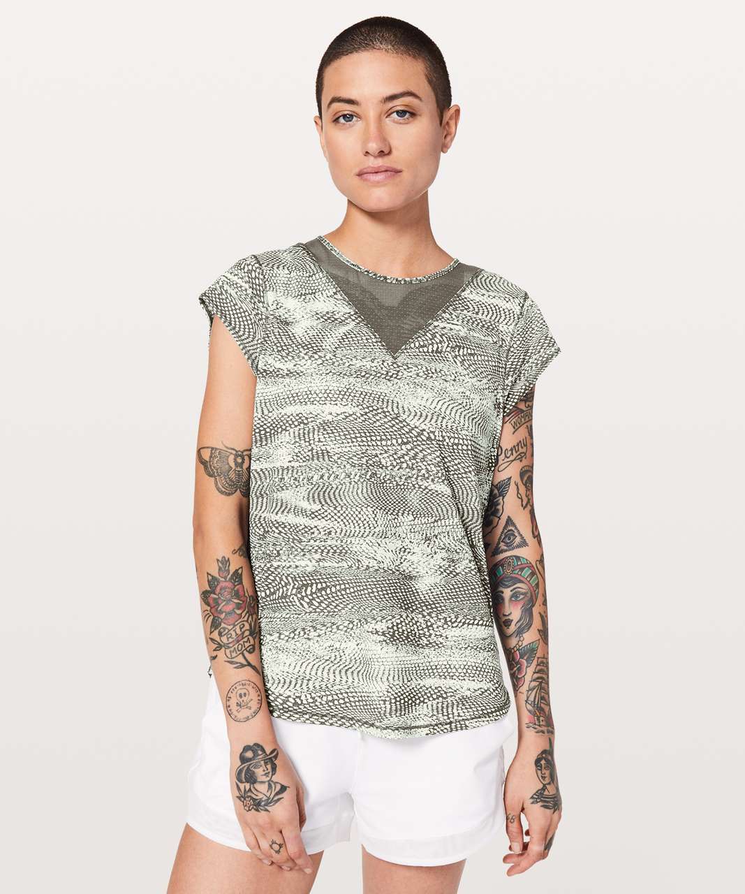 Lululemon For The Run Short Sleeve - Swerve Vapor Metal Grey / Metal Grey