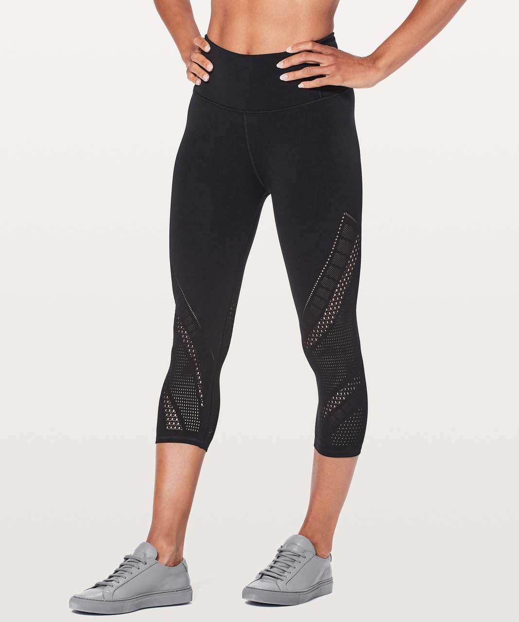 Lululemon Reveal Crop Interconnect *18 - Black - lulu fanatics