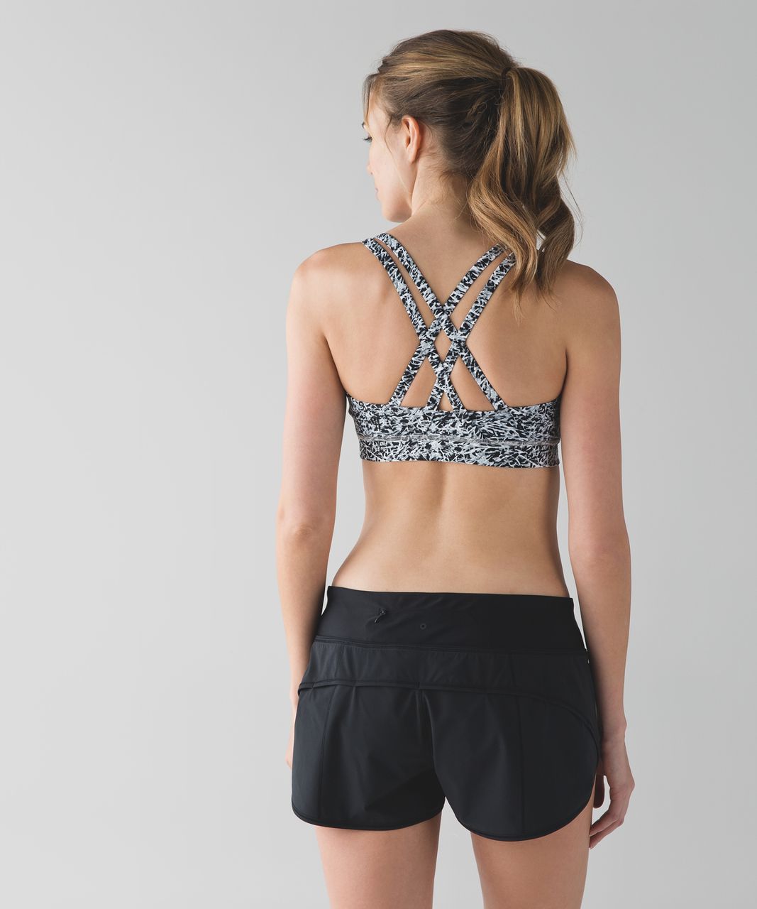 Lululemon Energy Bra H2O - Mini Ripple White Seal Grey