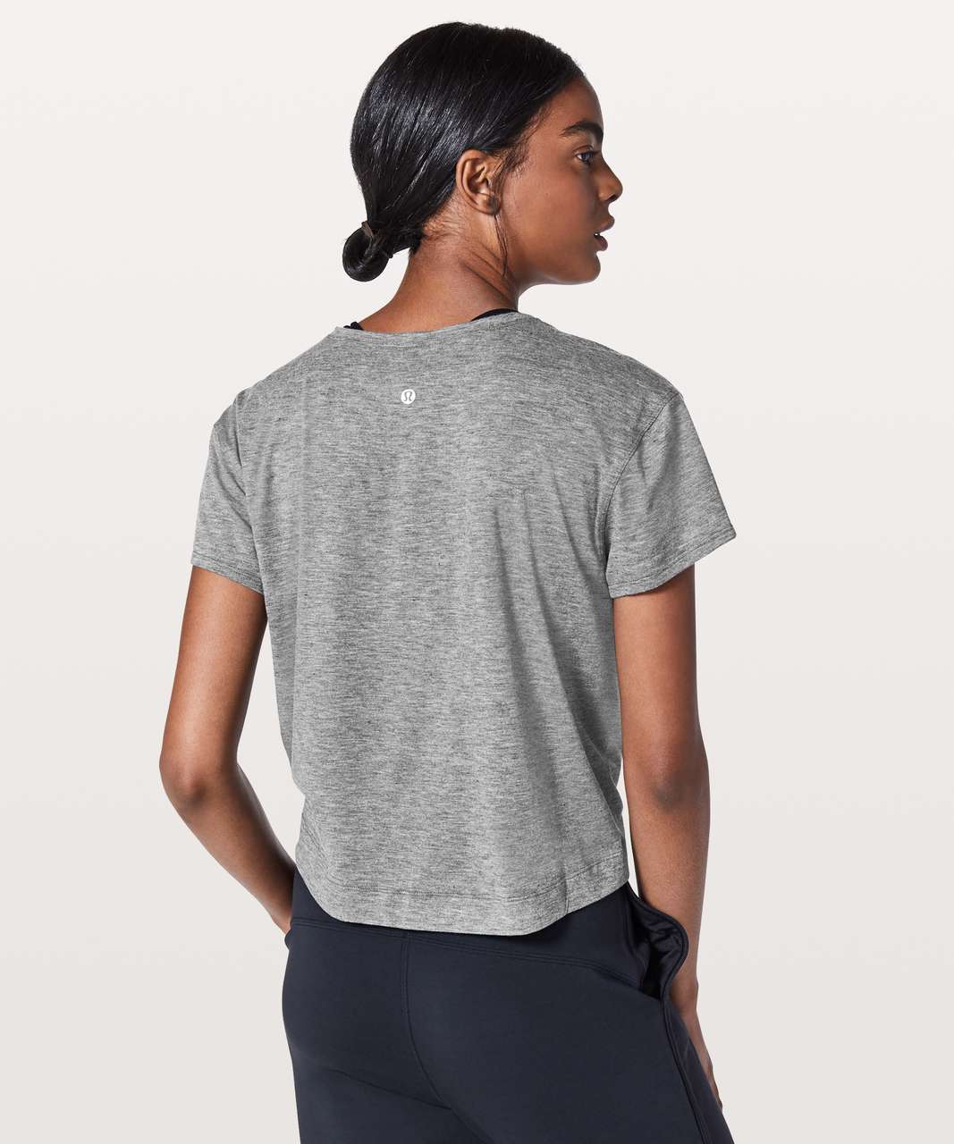 Lululemon Short Notice Tee - Heathered Black