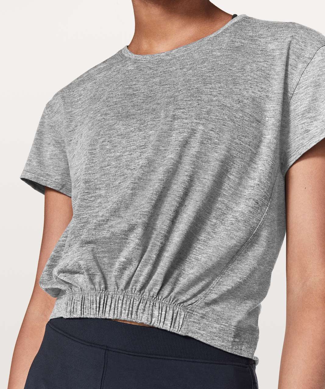 Lululemon Short Notice Tee - Heathered Black