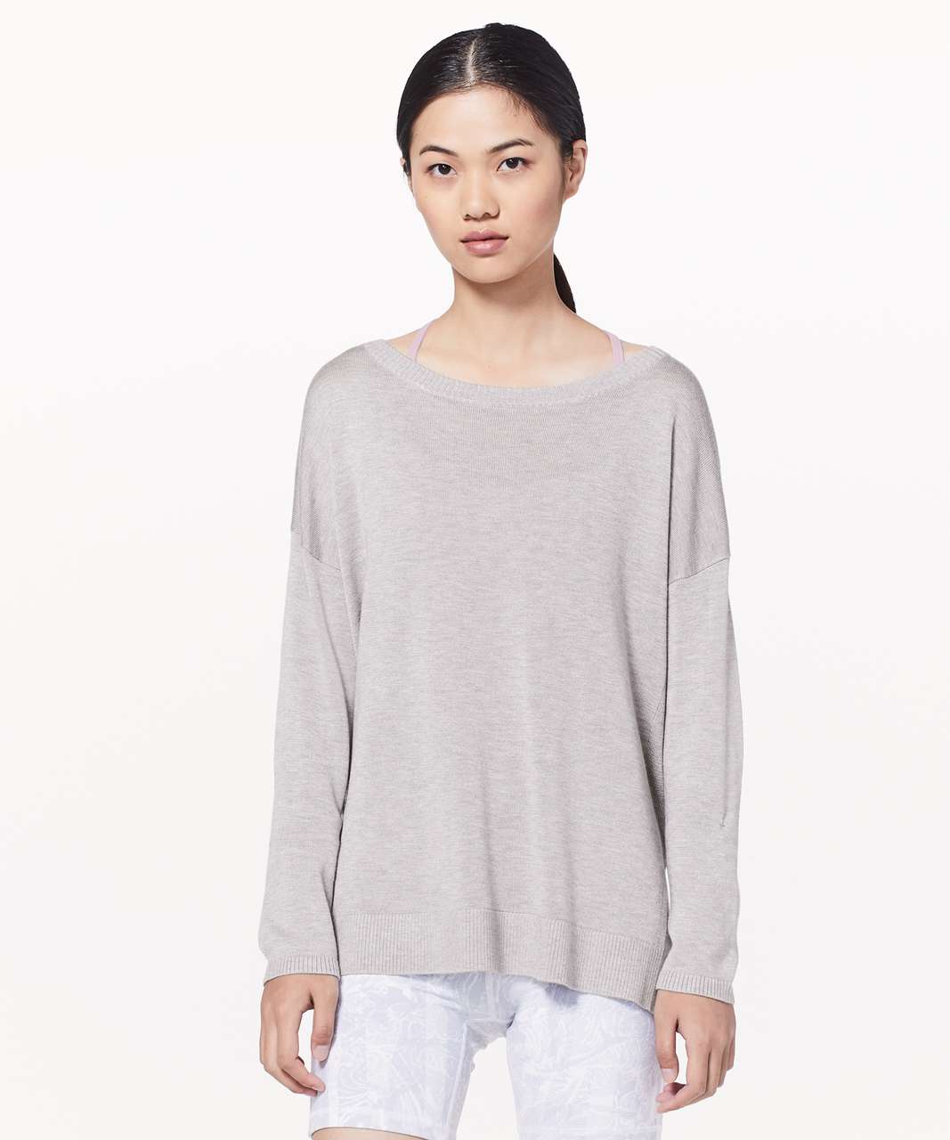 Lululemon Well Being Sweater - Heathered Lavender Grey